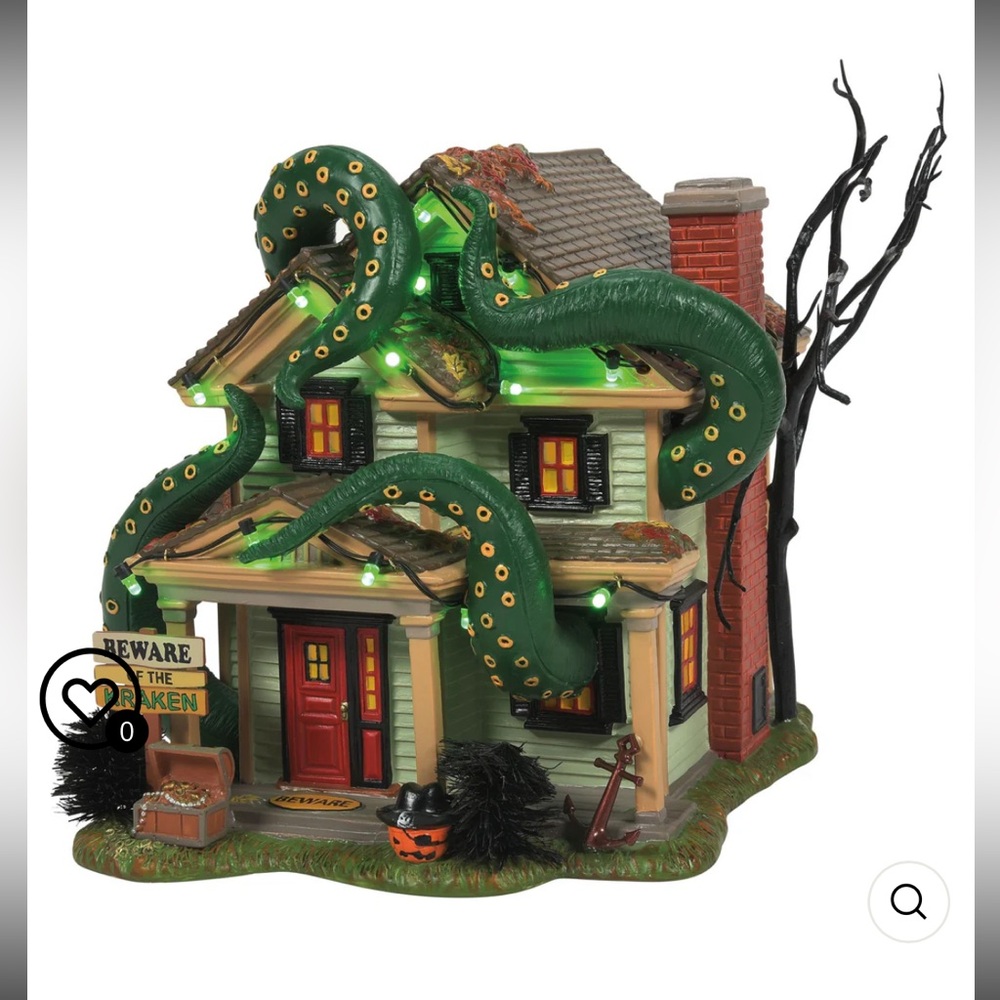 NIB Department 56 Halloween Trick Or Treat Lane The Kraken House Retired